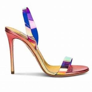 Aquazzura So Nude Plexi Sandal 105